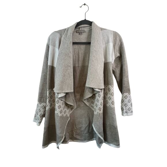 Evolution by Cyrus Beige Open Front Cardigan Size Small - Picture 1 of 4
